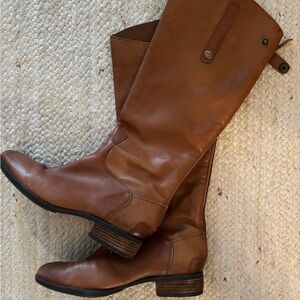 Sam Edelman Tan Leather Heeled Boots